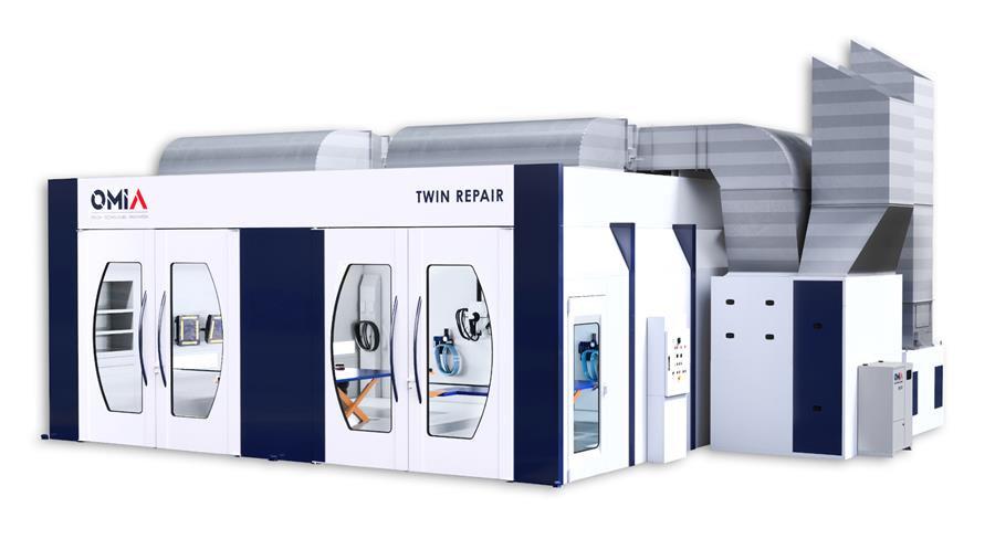 Twin Repair, de spuitcabine met twee werkzones