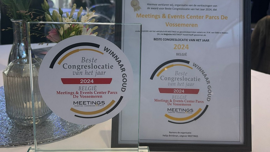Center Parcs De Vossemeren is Beste Congreslocatie van het jaar 2024